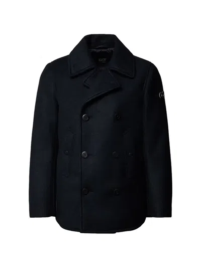 Alpha Tauri Buttoned Coat In Blue