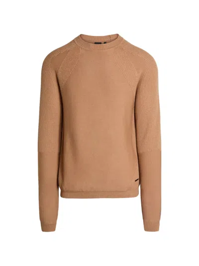 Alpha Tauri Crew-neck Sweater In Brown