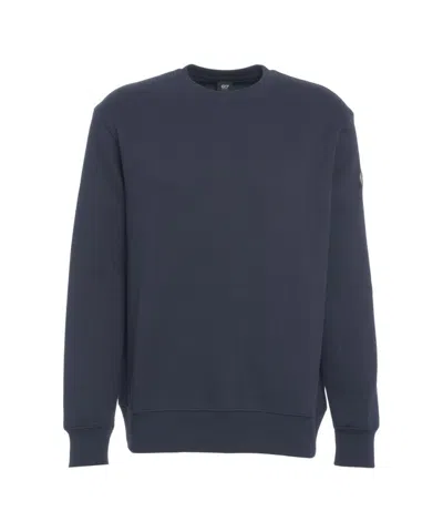 Alpha Tauri Crew Neck Sweatshirt With Subtle Patch Logo In Gray