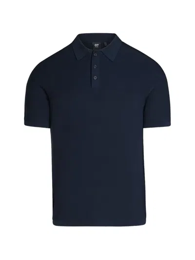 Alpha Tauri Knitted Polo Shirt In Blue