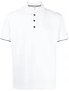 Alpha Tauri Logo-appliqué Piqué Polo Shirt In White