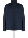 Alpha Tauri Logo-appliqué Zip-up Shirt Jacket In Blue