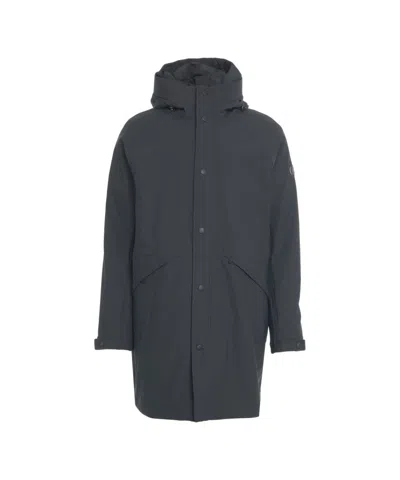 Alpha Tauri Parka With Fixed Hood And Concealed Zip Closure In Gray