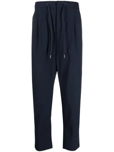 Alpha Tauri Pocas Drop-crotch Trousers In Blue