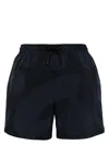 Alpha Tauri Popir Abstract-pattern Swim Shorts In Black