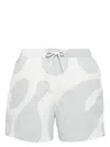 Alpha Tauri Abstract-print Deck Shorts In White