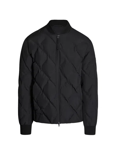 Alpha Tauri Quilted Bomber Jacket In Black