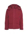 Alpha Tauri Quilted Down Jacket With Hood And Double Zipper In Red
