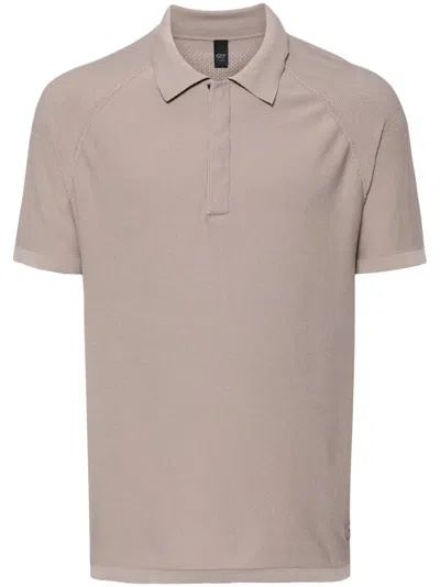 Alpha Tauri Short-sleeve Polo Shirt In Neutrals