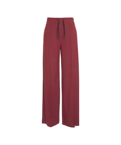 Alpha Tauri Wide-leg Palazzo Trousers With Drawstring Waistband In Black