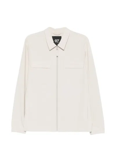Alpha Tauri Zip-fastening Chest-pocket Jacket In Neutral