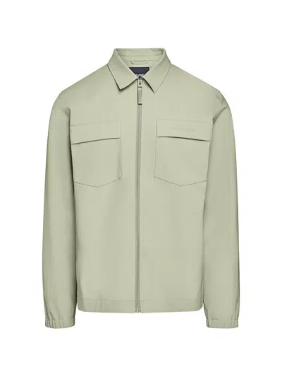 Alpha Tauri Zip-up Flap-pocket Jacket In 그린
