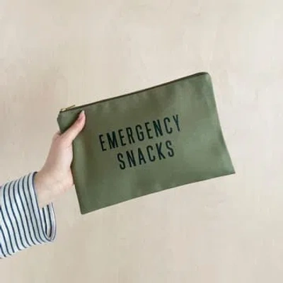 Alphabet Bags Emergency Snacks Khaki Pouch In Green