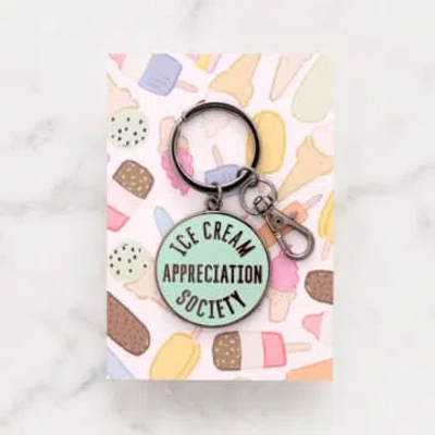 Alphabet Bags Ice Cream Appreciation Society Keyring In Multi