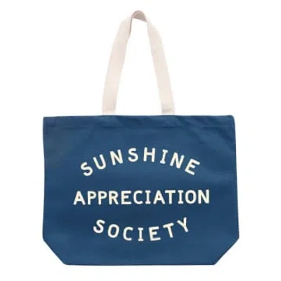 Alphabet Bags Sunshine Appreciation Canvas Bag In Blue
