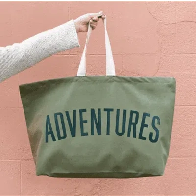 Alphabetbags Adventures Oversized Tote In Green