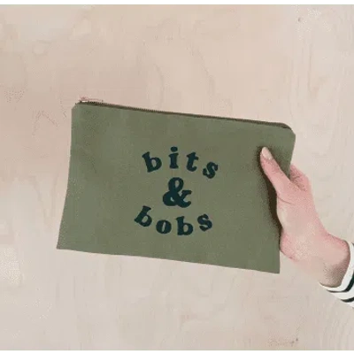 Alphabetbags Olive Green Bits & Bobs Zip Pouch