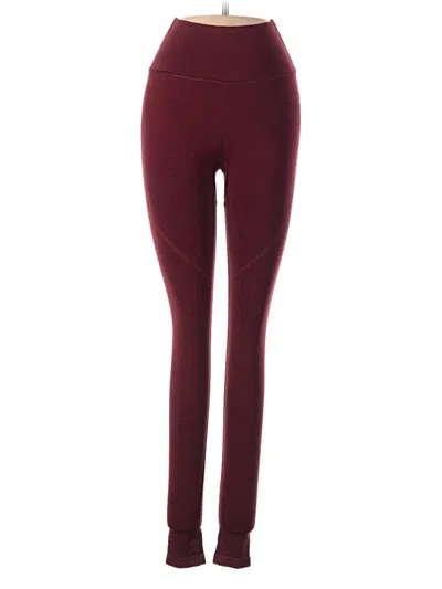 Pre-owned Alphalete Athletics Active Pants In Burgundy
