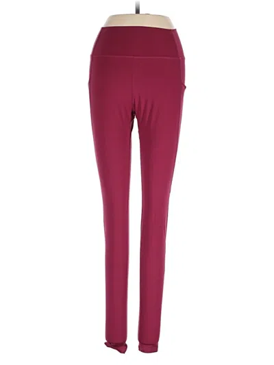 Pre-owned Alphalete Athletics Active Pants In Burgundy