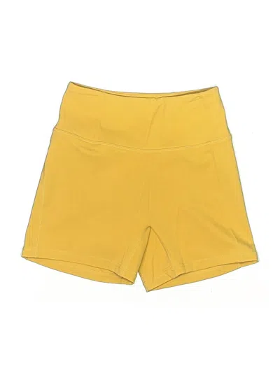 Pre-owned Alphalete Athletics Athletic Shorts In Yellow
