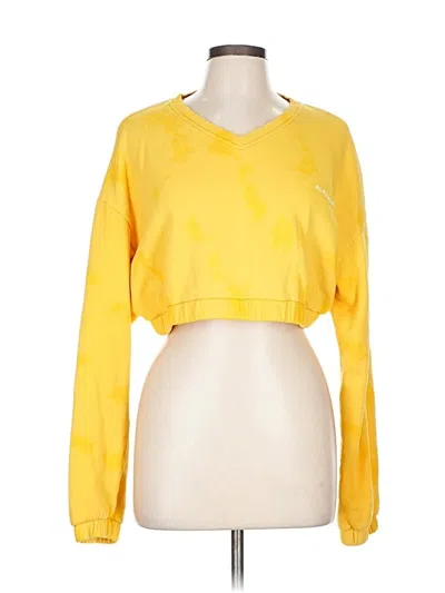 Pre-owned Alphalete Athletics Cardigan Sweater In Yellow