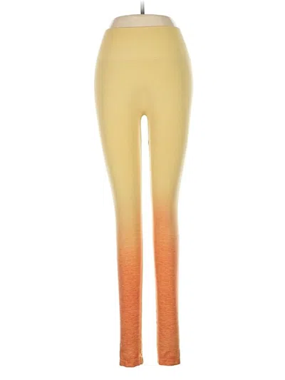 Pre-owned Alphalete Athletics Leggings In Yellow