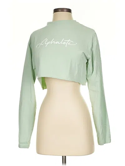 Pre-owned Alphalete Athletics Long Sleeve Top Green Turtleneck Tops