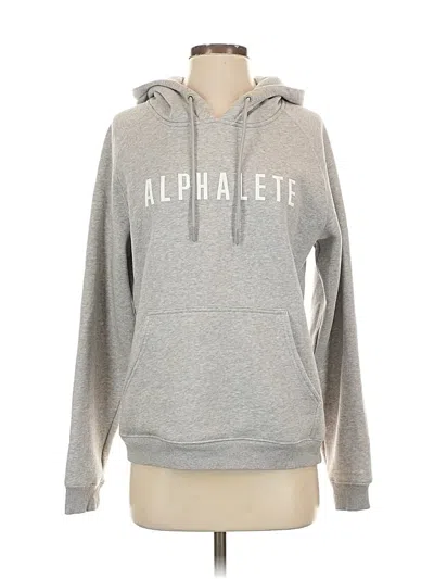 Pre-owned Alphalete Athletics Pullover Hoodie In Gray