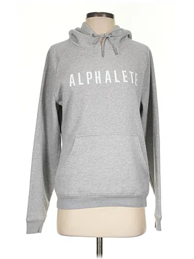 Pre-owned Alphalete Athletics Pullover Hoodie In Gray