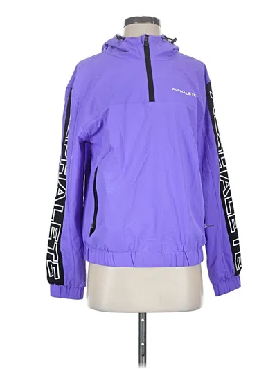 Pre-owned Alphalete Athletics Pullover Hoodie In Purple