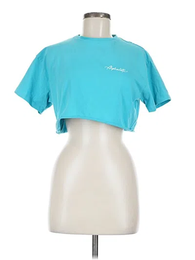Pre-owned Alphalete Athletics Short Sleeve T-shirt In Blue