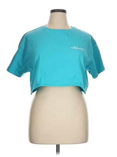 Pre-owned Alphalete Athletics Short Sleeve T-shirt In Blue