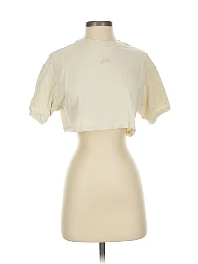 Pre-owned Alphalete Athletics Short Sleeve Turtleneck In White