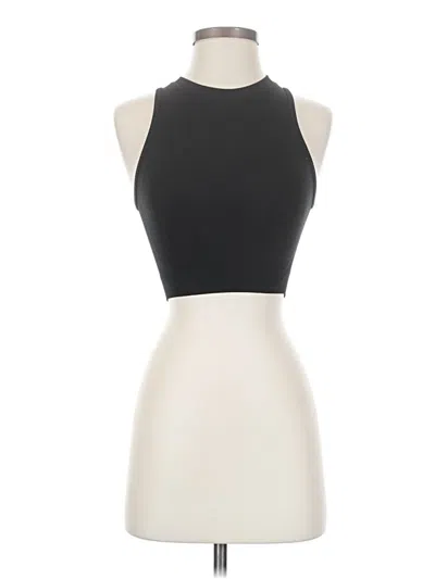 Pre-owned Alphalete Athletics Sleeveless Top Black Halter Neckline Tops