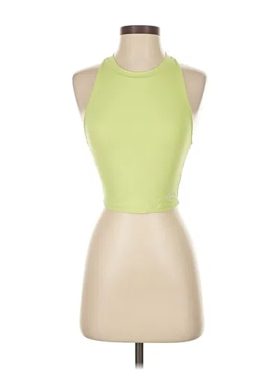 Pre-owned Alphalete Athletics Sleeveless Top Green Halter Neckline Tops