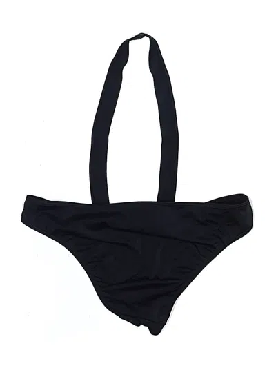 Pre-owned Alphalete Athletics Swimsuit Top Black Solid Pattern Swimwear