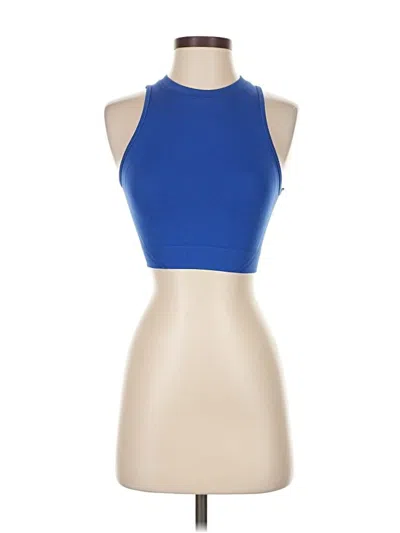 Pre-owned Alphalete Athletics Tank Top Blue Halter Neckline Tops