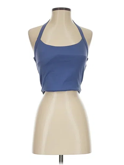 Pre-owned Alphalete Athletics Tank Top Blue Halter Neckline Tops