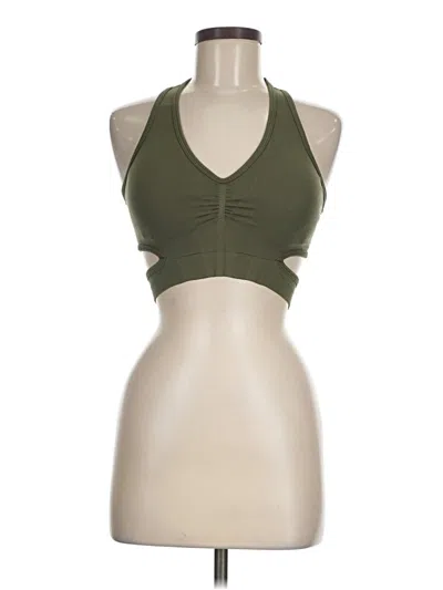 Pre-owned Alphalete Athletics Tank Top Green Halter Neckline Tops