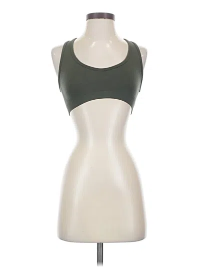 Pre-owned Alphalete Athletics Tank Top Green Strapless Neckline Tops