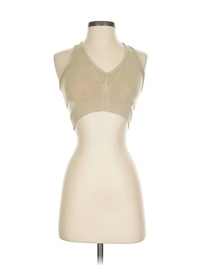 Pre-owned Alphalete Athletics Tank Top Tan Halter Neckline Tops In Brown