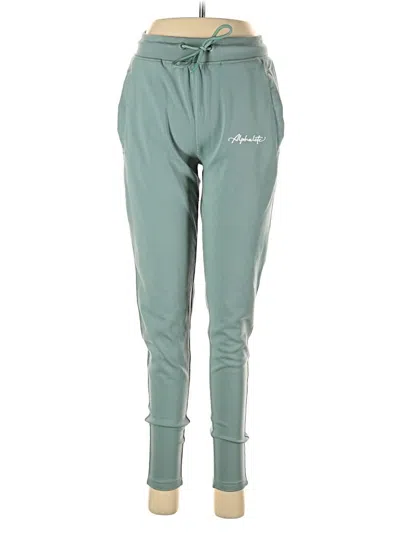 Pre-owned Alphalete Athletics Track Pants In Green