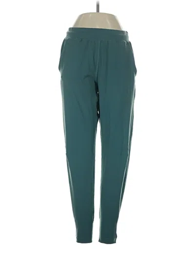 Pre-owned Alphalete Athletics Track Pants In Teal