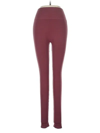 Pre-owned Alphalete Athletics Yoga Pants In Burgundy