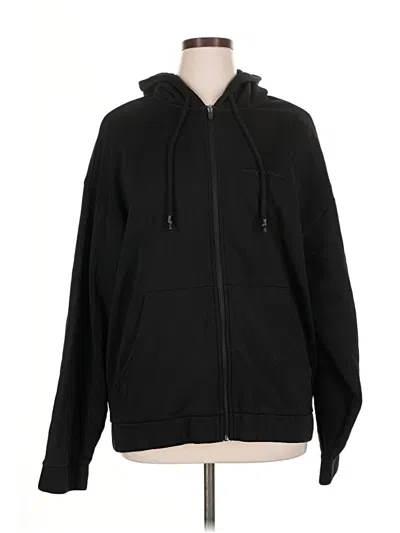 Pre-owned Alphalete Athletics Zip Up Hoodie In Black