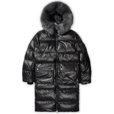 Alphastyle Audet Mens Long Hooded Down Parka In Black