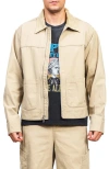 Alphastyle Blun Zip-up Work Jacket In Neutral