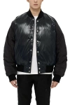 Alphastyle Hamden Mens Reversible Down Varsity Jacket In Black