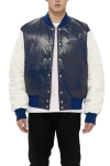 Alphastyle Hamden Mens Reversible Down Varsity Jacket In Blue