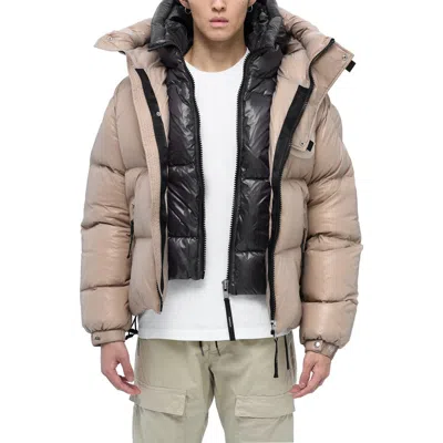 Alphastyle Kudu Gen Double Hood Puffer Jacket 2.0 In Neutral